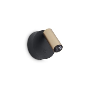 Aplica LED Elf 3W, lumina calda (3000 K), 200lm, aurie/neagra, dimabila, Ideal Lux