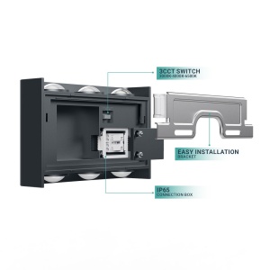 Aplica LED exterior 6x1W, 480lm, lumina calda/neutra/rece, IP65, gri inchis, Braytron [7]- savelectro.ro