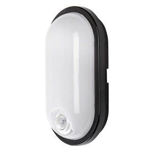 Aplica LED exterior Hort2, 15W, 1300 lm, lumina neutra (4000 K), senzor infrarosu, IP65, neagra, Rabalux