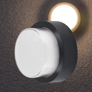 Aplica LED pentru exterior rotunda, 15W, 1450lm, lumina calda (3000K), neagra, alba, Braytron [2]- savelectro.ro