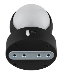 Aplica LED rotunda Randi, 1.4W, 90 lm, lumina calda (3000 K), IP20, negru mat/opal, Globo Lighting [10]- savelectro.ro