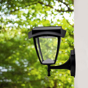 Aplica LED solara pentru exterior V-TAC, 2W, neagra, lumina calda/rece, IP65 [2]- savelectro.ro
