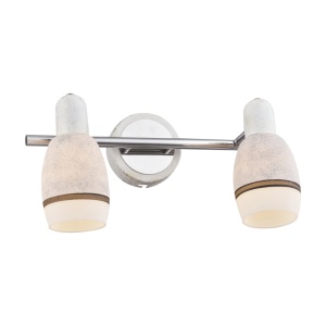 Klausen Stoc, Aplica Marmo LY-1044, 2xE14, alb marmorat, design modern, IP20 - savelectro.ro