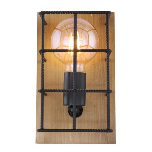 Aplica Merril 15530W, 1xE27, neagra+natural, IP20, Globo [2]- savelectro.ro