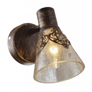 Corpuri de iluminat, Aplica Tesoro KL6457, 1xE14, maro+crem, IP20, Klausen - savelectro.ro