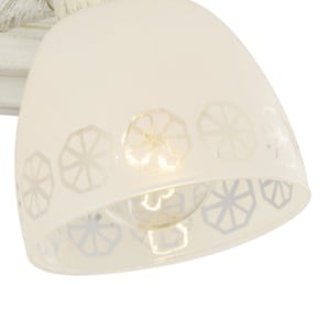 Aplica Utopia KL6117, 1xE14, alb antic + alb, metal + sticla, stil clasic, Klausen [2]- savelectro.ro