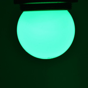 Bec led 1W (10W) verde, E27, 70lm, lumina verde, opal, Braytron