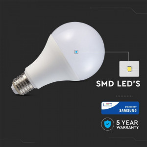 Bec led 20W(150W) cip Samsung, 5 ani garantie, E27, 2452 lm, lumina naturala, V-TAC [2]- savelectro.ro