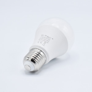 Bec LED chip Samsung, 8.5W (75W), E27, A60, 1055 lm, lumina rece (6400K), opal V-TAC