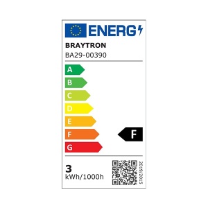 Bec LED dimabil 3W(20W) Braytron, G9, 260 lm, lumina calda (3000 K), clasa energetica F [3]- savelectro.ro