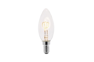 Becuri LED E14, Bec LED Filament 3W(18W) GTV, E14, C35, 165 lm, lumina calda (2200K), dimabil, transparent - savelectro.ro
