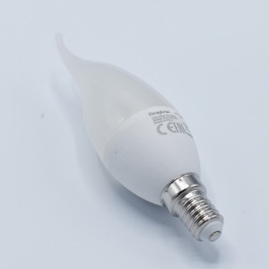 Bec led flacara 5W (40W), E14, C37T, 410lm, lumina calda (3000K), opal, Braytron