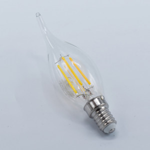 Bec led flacara Vintage filament 4W (35W), E14, C35T, 400lm, lumina calda (2700K), clar, Optonica
