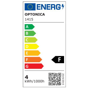 Bec LED flacara Vintage filament Optonica, 4W(27W), E14, C35T, 400 lm, lumina calda (2700K), dimabil, clasa energetica F [7]- savelectro.ro