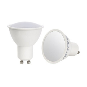 Bec LED GU10 Optonica, 7W(50W), 600 lm, lumina rece (6000K), opal, clasa energetica F