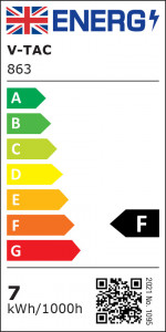 Bec LED sferic 7W (45W) chip Samsung, E14, P45, 600 lm,  P45, lumina calda (3000K), opal, V-TAC