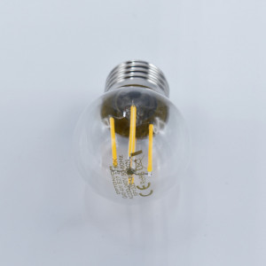 Bec led sferic Vintage filament 4W (27W), E27, G45, 400lm, dimabil, lumina calda (2700K), clar, Optonica