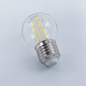 Bec led sferic Vintage filament 2W (17W), E27, G45, 250lm, lumina neutra (4500K), clar, Optonica
