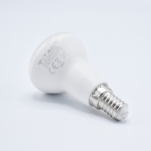 Bec LED R50 4.8W (40W), E14, 470 lm, lumina calda (3000K), opal, V-TAC