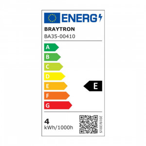 Bec LED Vintage filament 4W(38W) Braytron, flacara, E14, 470lm, lumina calda(3000 K), clasa energetica E [7]- savelectro.ro