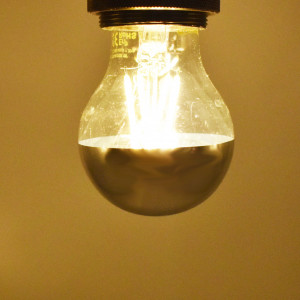 Bec LED Vintage 4W (27W), E27, A60, 400 lm,  lumina calda (2700K), argintiu, Optonica
