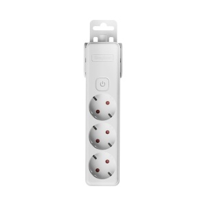 Bloc multipriza Braytron, 3 prize, cu intrerupator, protectie copii, alb [3]- savelectro.ro