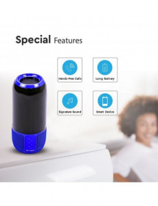 Boxa Bluetooth LED RGB portabila, slot microSD, jack 3.5mm, 3 ore, albastra, V-TAC [5]- savelectro.ro
