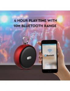 Boxa Bluetooth portabila, slot microSD, jack 3.5mm, 4 ore, rosie, V-TAC [5]- savelectro.ro