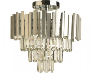 Candelabre, Candelabru Discret KL100049, 5xE14, argintie+transparenta, IP20, Klausen - savelectro.ro