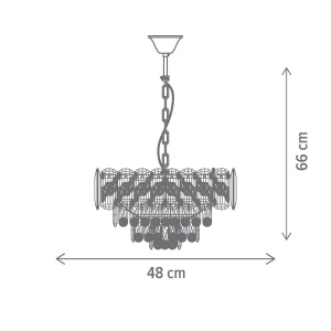 Candelabru Glamour SP10, 10xE14, crom, Klausen [2]- savelectro.ro