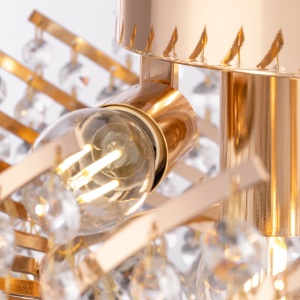 Candelabru Karolina DIA120-06-G, 6xE27, auriu+transparent, IP20, Maytoni [4]- savelectro.ro