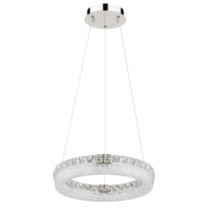 Candelabru LED Laurel 24W, 2200 lm, lumina calda/neutra/rece, cristale, Ø40 cm, telecomanda, dimabil, crom, Globo Lighting [10]- savelectro.ro