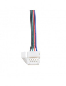 Conector alimentare cu clema banda led RGB cu 15 cm cablu [2]- savelectro.ro