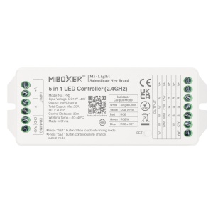 Controler LED MiBoxer PR2, 12-48V, pentru banda LED monocolor/CCT, 20A