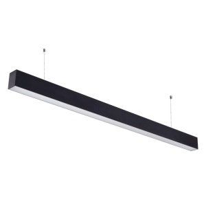 Lustre LED, Corp LED liniar slim suspendat conectabil, 40W, 5200 lm, lumina neutra (4000 K), IP20, negru, Optonica - savelectro.ro