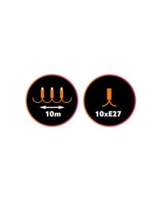 Ghirlanda luminoasa Mimosa, 10 becuri, 10 metri, dulie E27, fara becuri, protectie IP44 [3]- savelectro.ro