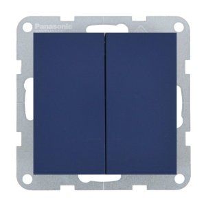 Prize si intrerupatoare, Intrerupator dublu 10A, IP20, Ocean, Panasonic Karre Plus 55 Soft Touch - savelectro.ro
