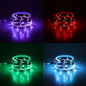 Kit Banda LED SMD 5050, RGB, 5m, Interior, 60 LEDuri/m, Controller+Alimentare [11]- savelectro.ro