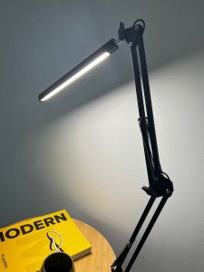 Lampa de birou ajustabila Armstrong LED, 11W, temperatura de culoare ajustabila(3000/4500/6500K), 1160 lm, neagra, Klausen [7]- savelectro.ro