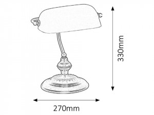 Lampa de birou Bank 4037, cu intrerupator, 1xE27, alba+crom, IP20, Rabalux [4]- savelectro.ro