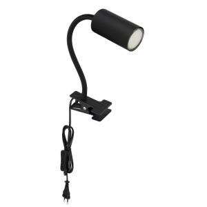 Lampa de birou cu clema Robby 1xGU10, brat flexibil, IP20, neagra mat, Globo Lighting