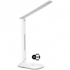 Lampa de birou cu incarcare Wireless Magic LED, 5W, temperatura de culoare ajustabila(3000/4500/6500K), 440 lm, alba, Klausen [2]- savelectro.ro