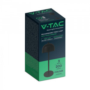 Lampa de birou LED 7985-VT, dimabil, 3W, 200lm, lumina calda, neutra, rece, neagra mata, IP20, V-Tac [4]- savelectro.ro