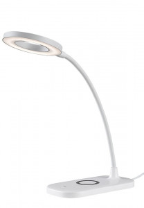 Lampa de birou LED Hardin 74014, cu intrerupator, dimabila, 5W, 210lm, lumina calda, rece, neutra, alba, IP20, Rabalux [1]- savelectro.ro