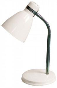 Lampa de birou Patric 4205, cu intrerupator, orientabila, 1xE14, alba, IP20, Rabalux [1]- savelectro.ro
