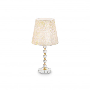 Lampa de birou Queen 077758, cu intrerupator, 1xE27, alba+aurie, IP20, Ideal Lux