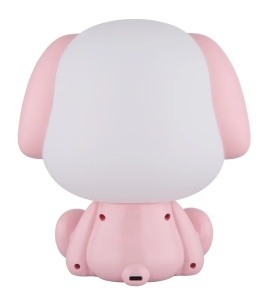 Lampa de veghe LED forma de catelus 1W, 32 lm, lumina calda (3000K), IP20, touch dimmer, roz mat/alb [3]- savelectro.ro