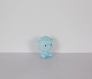 Lampa de veghe LED forma de oaie, 1W, 32 lm, lumina calda (3000K), IP20, touch dimmer, albastru mat/alb [10]- savelectro.ro