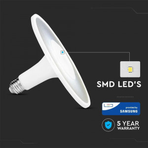 [Lichidare stoc]Bec LED Acrilic UFO 11W (75W), E27, 1200 lm, lumina rece (6400K), alb, V-TAC [2]- savelectro.ro