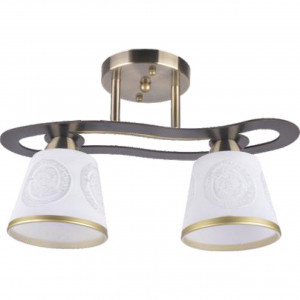 Lustre, Lustra Alba LY-3181, 2xE27, alba+aurie, IP20, Klausen - savelectro.ro